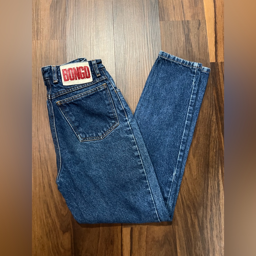 BONGO Vintage Dark Blue High-Rise Mom Jeans